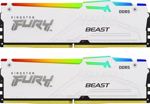 Оперативная память Kingston Fury Beast AMD RGB White [KF552C36BWEAK2-32] 32 ГБ