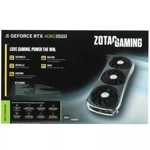 Видеокарта ZOTAC GeForce RTX 4080 SUPER AMP Extreme AIRO [ZT-D40820B-10P]