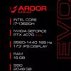 17.3 Ноутбук ARDOR Gaming EVO E17-I7ND402 черный [E17-I7ND402]