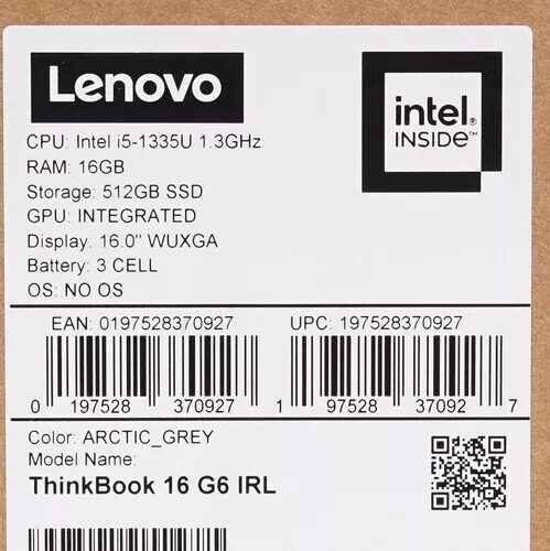 16НоутбукLenovoThinkBook16G6IRLсерый_9_5471273