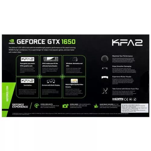 ВидеокартаKFA2GeForceGTX1650XBlack[65SQL8DS93EK]_9_5091434