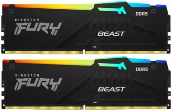 Оперативная память Kingston FURY Beast Black RGB [KF556C40BBAK2-64] 64 ГБ