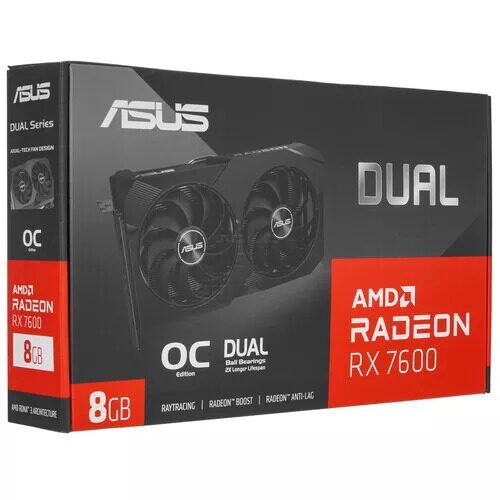 ВидеокартаASUSAMDRadeonRX7600DUALOCV2[DUAL-RX7600-O8G-V2]_9_5434046