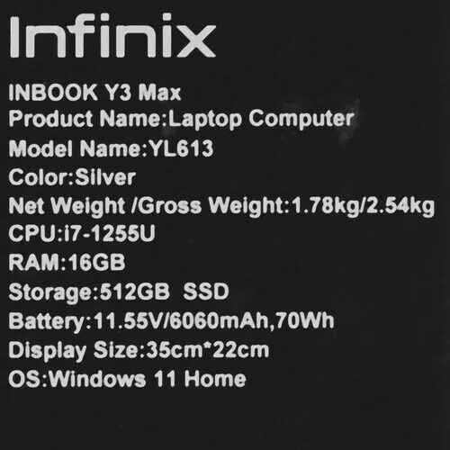 16НоутбукInfinixInBookY3MAXYL613серебристый_9_9186421