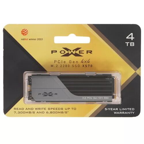 4000 ГБ M.2 NVMe накопитель SiliconPower XS70  [SP04KGBP44XS7005]