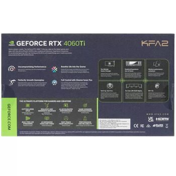 Видеокарта KFA2 GeForce RTX 4060 Ti X Black [46ISL8MD8AEK]