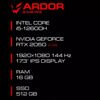 17.3 Ноутбук ARDOR GAMING NEO N17-I5ND403 черный [N17-I5ND403]