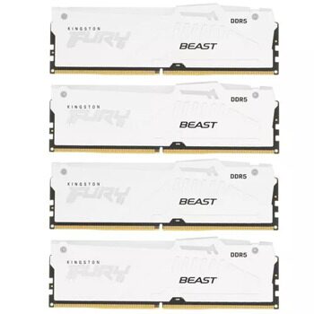 Оперативная память Kingston FURY Beast White RGB [KF560C40BWAK4-64] 64 ГБ