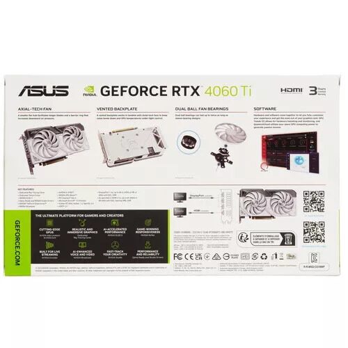 ВидеокартаASUSGeForceRTX4060TiDualWhiteOCEdition[DUAL-RTX4060TI-O8G-WHITE]_8_5429249