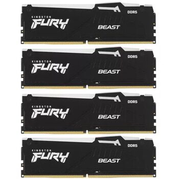 Оперативная память Kingston FURY Beast Black RGB [KF556C40BBAK4-64] 64 ГБ