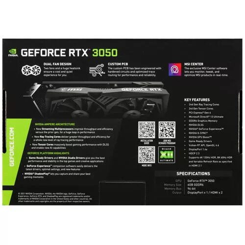 ВидеокартаMSIGeForceRTX3050GAMING[RTX3050GAMING6G]_8_5457188