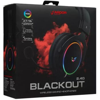 Беспроводные/проводные наушники ARDOR GAMING Blackout 2.4G черный