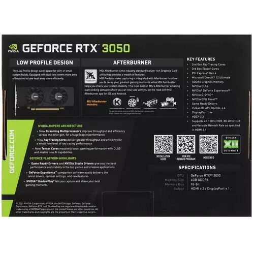 ВидеокартаMSIGeforceRTX3050LP[RTX3050LP6GB]_1_5470178