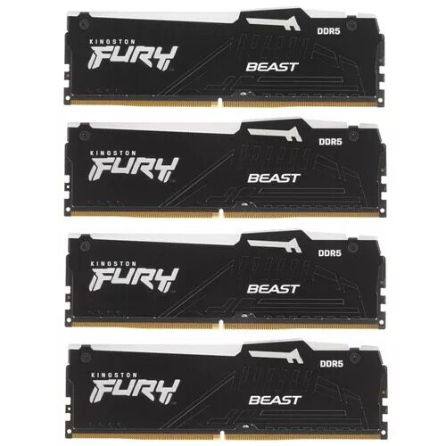 Оперативная память Kingston FURY Beast Black RGB [KF556C40BBAK4-128] 128 ГБ