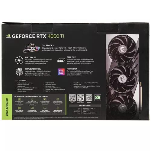 ВидеокартаMSIGeForceRTX4060TiGAMINGXSLIM[GeForceRTX4060TiGAMINGXSLIM16G]_8_5428825