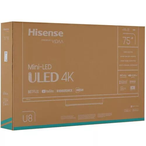 75(190см)LED-телевизорHisense75U8KQсерый_1_5441910