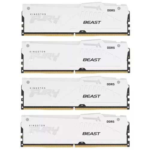 Оперативная память Kingston FURY Beast White RGB [KF556C40BWAK4-128] 128 ГБ