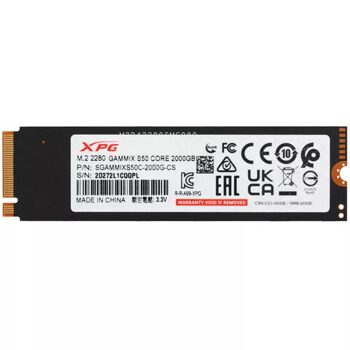 2000 ГБ M.2 NVMe накопитель ADATA XPG GAMMIX S50 CORE  [SGAMMIXS50C-2000G-CS]