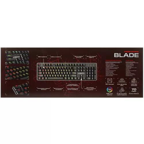 Клавиатура проводная ARDOR GAMING Blade [AG-FL-B104Red-B]