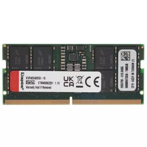 Оперативная память SODIMM Kingston ValueRAM [KVR48S40BS8-16] 16 ГБ