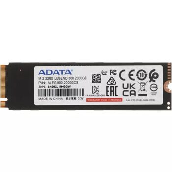 2000 ГБ M.2 NVMe накопитель ADATA LEGEND 800  [ALEG-800-2000GCS]