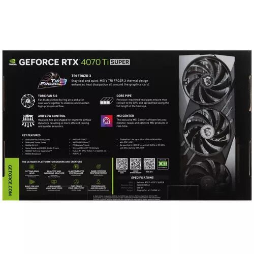 ВидеокартаMSIGeForceRTX4070TiSUPERGAMINGXSLIM[RTX4070TiSUPER16GGAMINGXSLIM]_5_5446754