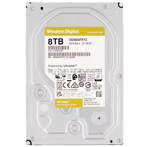 8 ТБ Жесткий диск WD Gold [WD8004FRYZ]