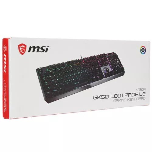 Клавиатура проводная MSI Vigor GK50 Low Profile [S11-04RU225-GA7]