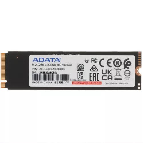 1000 ГБ M.2 NVMe накопитель ADATA LEGEND 800  [ALEG-800-1000GCS]