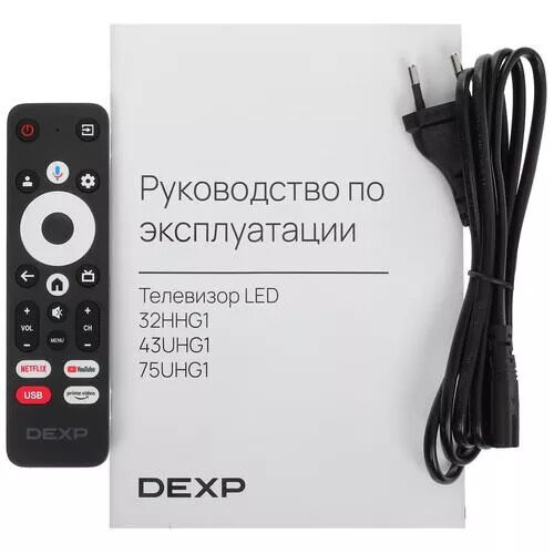 75 (190 см) LED-телевизор DEXP 75UHG1 черный