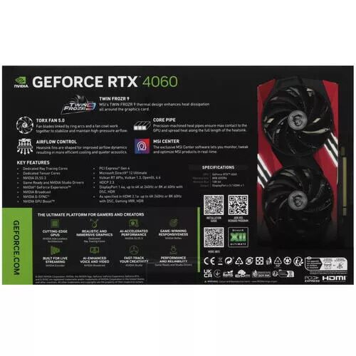 ВидеокартаMSIGeForceRTX4060GAMINGXMLG[GeForceRTX4060GAMINGXMLG8G]_2_5447643