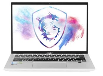 MSI Prestige 14H B12UCX-485RU Intel Core i5 12450H 2000 MHz/14/1920x1200/16GB/512GB SSD/DVD нет/NVIDIA GeForce RTX 2050 4GB/Wi-Fi/Bluetooth/Windows 11 Home (9S7-14F122-485) Silver