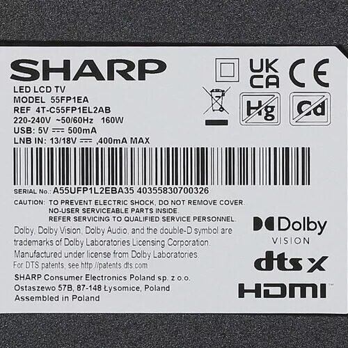 55(139см)LED-телевизорSharp55FP1EAсеребристый_8_5431348