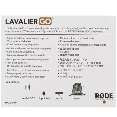 Микрофон RODE Lavalier GO черный