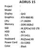 15.6 Ноутбук AORUS 15 BKF черный [BKF-73KZ754SD]