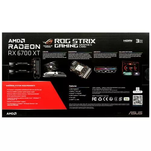 ВидеокартаASUSAMDRadeonRX6700XTROGStrixOCEdition[ROG-STRIX-RX6700XT-O12G-GAMING]_8_4797366