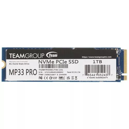 1000 ГБ M.2 NVMe накопитель TEAMGROUP MP33 PRO  [TM8FPD001T0C101]