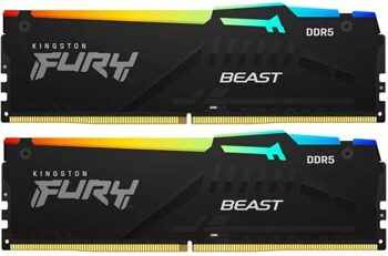 Оперативная память Kingston FURY Beast Black RGB [KF568C34BBEAK2-32] 32 ГБ