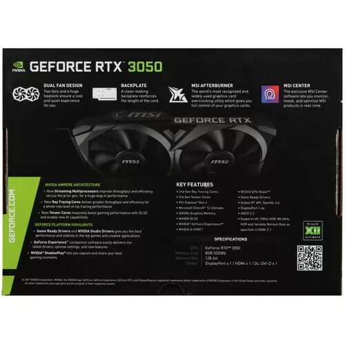 ВидеокартаMSIGeforceRTX3050VENTUS2XXS[RTX3050VENTUS2XXS8G]_6_5470185