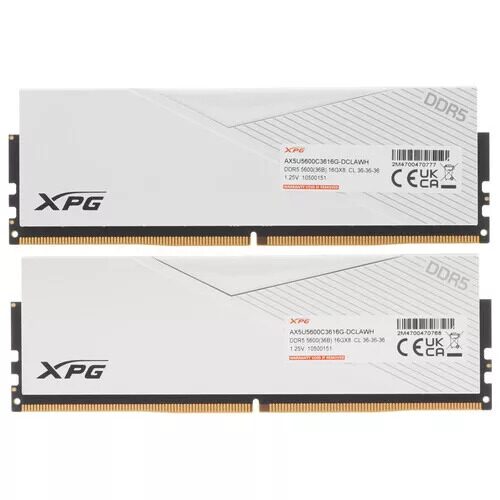 Оперативная память ADATA XPG Lancer [AX5U5600C3616G-DCLAWH] 32 ГБ