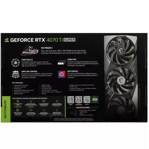 ВидеокартаMSIGeForceRTX4070TiSUPERGAMINGSLIM[GeForceRTX4070TiSUPER16GGAMINGSLIM]_3_5446132