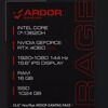 15.6 Ноутбук ARDOR GAMING RAGE R15-I7ND402 черный [R15-I7ND402]