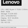 16 Ноутбук Lenovo IdeaPad Slim 3 16ABR8 серый [82XR006SRK]