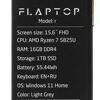 15.6 Ноутбук F Plus FLAPTOP-R-Series серебристый [FLTP-5R7-161024-W]